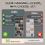 Over the Door Shoe Organizer with 30 Pockets