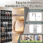 Over the Door Shoe Organizer with 30 Pockets