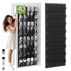Over-the-Door Shoe Organizer with 40 Mesh Pockets