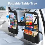 Oneyus Car Backseat Organizer with Table Tray - 2-Pack