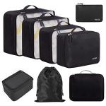 BAGAIL 8 Packing Cubes for Travel - Jet Black