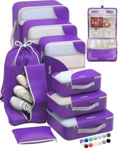 Durable 10-Piece Packing Cubes Set for Travel