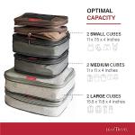 LeanTravel Compression Packing Cubes 6-Pack Set