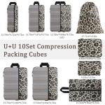 Ultralight Leopard Packing Cubes with Laundry Bag