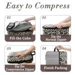 Ultralight Leopard Packing Cubes with Laundry Bag