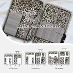 Ultralight Leopard Packing Cubes with Laundry Bag