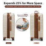 6-Piece Expandable Hardside Luggage Set - Cream White