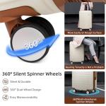 6-Piece Expandable Hardside Luggage Set - Cream White