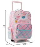 Stephen Joseph Kids Classic Rolling Suitcase with Wheels