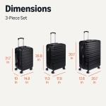 Amazon Basics Hardshell Luggage Set, 3-Piece