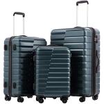 COOLIFE Teal Blue Expandable 3-Piece Luggage Set