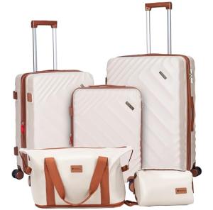 Rosamo Expandable 5-Piece Carry-On Luggage Set