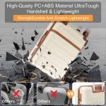 3-Piece Hard Shell Luggage Set with Spinner Wheels