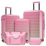 5-Piece Expandable Hardside Luggage Set - Peach