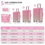 5-Piece Expandable Hardside Luggage Set - Peach