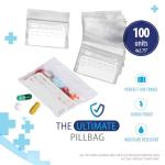 100 Pack Clear Resealable Travel Pill Bags