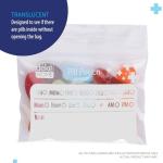 100 Pack Clear Resealable Travel Pill Bags