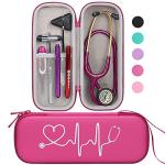BOVKE Carrying Case for Stethoscopes - Raspberry
