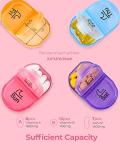 Cute Portable Pill Organizer for Women (Pink)