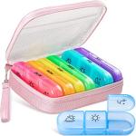 AMOOS Cute Pill Organizer for Women (Pink)