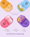AMOOS Cute Portable Weekly Pill Organizer for Women