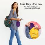 PU Leather Weekly Pill Organizer Case - Purple