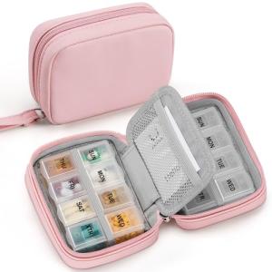 Zannaki Cute Travel Pill Organizer with 7-Day Box