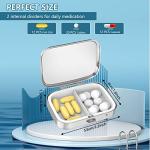 Portable 2-Compartment Pill Organizer for Travel