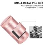Portable Metal Pill Case for Daily Vitamins - Pink