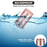 Portable Metal Pill Case for Daily Vitamins - Pink