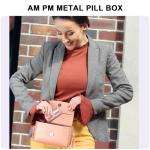 Portable Metal Pill Case for Daily Vitamins - Pink