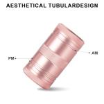 Portable Metal Pill Case for Daily Vitamins - Pink