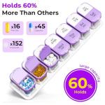 Odaro Extra Large 7-Day Pill Organizer - Purple