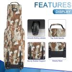 Wheeled Brown Camo Golf Travel Bag for Airlines