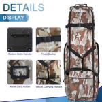 Wheeled Brown Camo Golf Travel Bag for Airlines