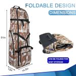 Wheeled Brown Camo Golf Travel Bag for Airlines