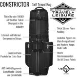 CaddyDaddy Golf Constrictor Travel Cover, Grey/Black