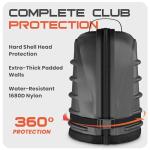 FIRED-UP Hard Shell Golf Travel Bag with Wheels