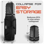 FIRED-UP Hard Shell Golf Travel Bag with Wheels