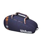 Wilson Roland Garros Team Racket Bag, Navy/Brown