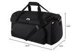 Uarition 55L Black Duffle Bag for Travel & Gym