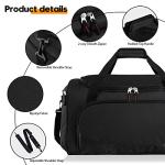 Uarition 55L Black Duffle Bag for Travel & Gym