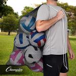 Champion Sports Mesh Drawstring Equipment Bag - Black