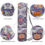 ELENTURE Adjustable Canvas Yoga Mat Tote Bag