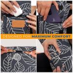 Navy Blue Leaf Canvas Yoga Mat Bag with Pockets