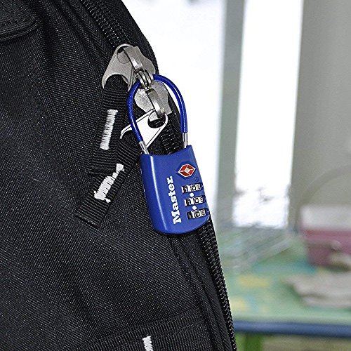 TSA Approved Master Lock with Custom Combination - Blue