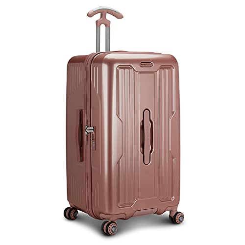26" Pink Rose Medium Trunk Spinner Luggage