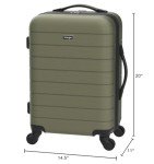 Wrangler 20" Olive Green Smart Spinner Carry-On