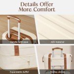 Coolife 3-Piece Hardside Luggage Set - White