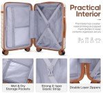 UKEIN 3-Piece Carry-On Luggage Set with Backpack